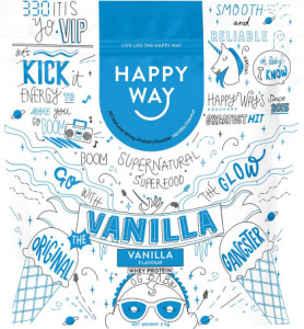 Happy Way Whey Protein Powder Vanilla 2kg