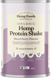 HEMP FOODS AUSTRALIA Organic Hemp Protein Shake Mixed Berry 420g