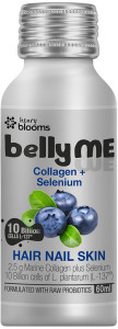 HENRY BLOOMS BellyME Hair Nail Skin Collagen + Selenium Shots Natural Berry 60ml x 7 Pack