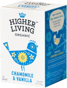 Higher Living Organic Chamomile & Vanilla 15 Tea Bags