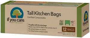 If You Care Tall Kitchen Bags 12Bags (13 Gallon)