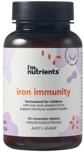 I'M NUTRIENTS Iron Immunity (Tropical) 30 Chewable Tablets