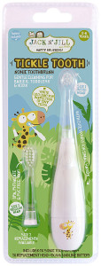 JACK N' JILL Tickle Tooth Sonic Toothbrush (0-6 Years) (Includes Replacement Head)