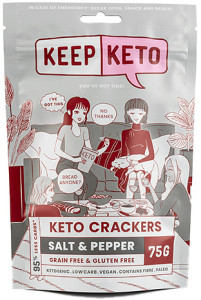 Keep Keto Salt & Pepper Crackers  75g JUN26