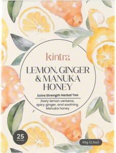 Kintra Foods Lemon & Ginger with Manuka Honey Tea 25Tea Bags