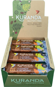 Kuranda Gluten Free Nut Bars Cashew and Almond 45g x 16