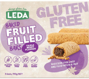 Leda Baked Fruit Filled Bars Multipack Triple Berry 5Bars 190g