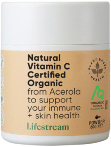 LIFESTREAM Natural Organic Vitamin C from Acerola Powder 60g
