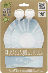 Little Mashies Reusable Squeeze Pouch Sun 2x130ml