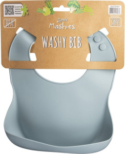 Little Mashies Silicone Washy Bib Dusty Blue