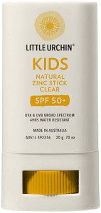 Little Urchin Kids Nat Zinc Stick Clear Spf50 20g