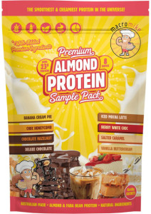 Macro Mike Premium Almond Protein Sample Pack 8x40g