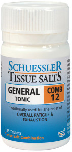 Schuessler Tissue Salts Comb 12 - General Tonic 125 Tabs