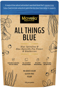 MAVELLA SUPERFOODS All Things Blue (Blue Spirulina & Blue Butterfly Pea Flower & Blueberries) 100g