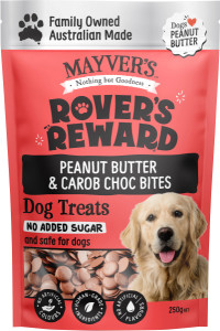 Mayvers Rovers Reward Peanut Butter and Carob Choc Bites 250g