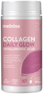 MELROSE Collagen Daily Glow + Hyaluronic Acid Berry Flavour Instant Powder 180g