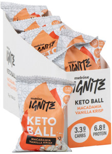 MELROSE Ignite Keto Ball Macadamia Vanilla Krisp 35g x 12 Display