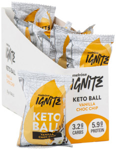 MELROSE Ignite Keto Ball Vanilla Choc Chip 35g x 12 Display