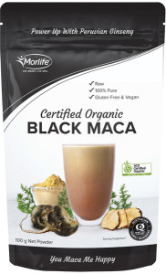 MORLIFE Organic Black Maca Powder 100g