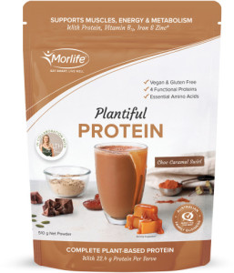 Morlife Plantiful Protein Choc Caramel Swirl 440g