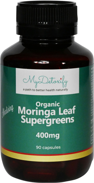My Detoxify Moringa Leaf Supergreens Organic 90caps