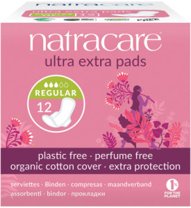 Natracare Ultra Extra Pads Regular (Wings) 12pk