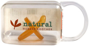 NATURAL RUBBER SOOTHER Orthodontic Dummy Small (0-6 Months) Single in Reusable Storer