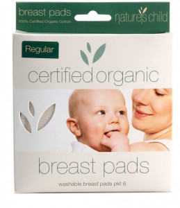 Natures Child Organic Cotton Reusable Breast Pads Pkt 6 Regular