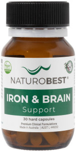 NATUROBEST Iron & Brain Support 30c
