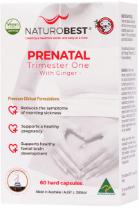 NATUROBEST Prenatal Trimester One with Ginger 60c