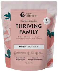 Nutra Organics Thriving Family Strawberries & Cream 1kg