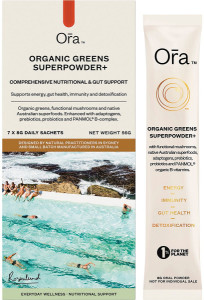 Ora Health Organic Greens Superpowder+ Daily Sachets 7x8g