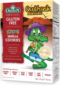 Orgran Kids Outback Animals Vanilla Cookies 175g