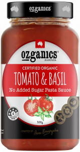 Ozganics Organic Tomato & Basil Pasta Sauce 500g