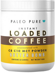 Paleo Pure Loaded Instant Coffee Butter Bomb 160g