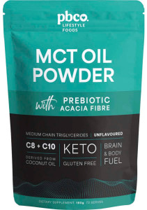 PBco MCT Oil Powder Unflavoured 180g