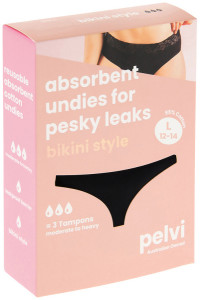 PELVI Leakproof Underwear Bikini Black L