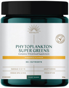 PHYTALITY NUTRITION Phytoplankton Super Greens (Complete Wholefood Supplement) Powder 180g