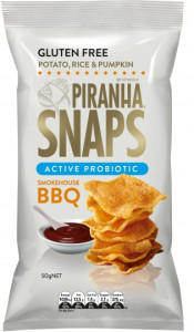 Piranha Snaps Probiotics Smokehouse BBQ  12x50g