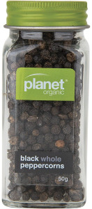 Planet Organic Black Whole Peppercorns 50g