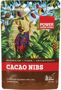 Power Super Foods Cacao Nibs Raw Certified Organic  125g
