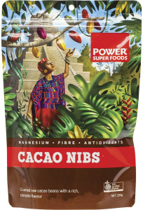 Power Super Foods Cacao Nibs Raw Certified Organic   250g