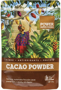Power Super Foods Cacao Powder Certified Organic  125g