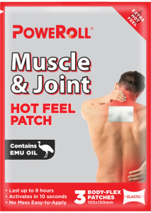 POWEROLL Muscle & Joint Hot Feel Patch x 3 Pack