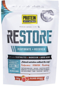 Protein Supplies Australia Restore Hydration Recovery Drink Blood Orange 200g