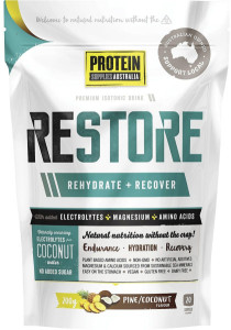 Protein Supplies Australia Restore Hydration Recovery Drink Pine Coconut 200g