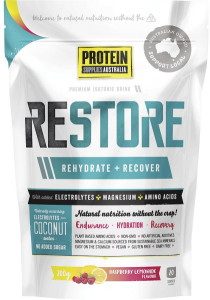 Protein Supplies Australia Restore Hydration Recovery Drink Raspberry Lemonade 200g