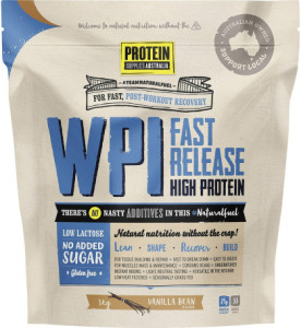 Protein Supplies Australia WPI Whey Protein Isolate Vanilla 1kg