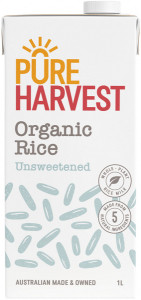 Pure Harvest Organic Rice Unsweetened Milk 1L