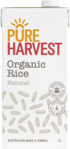 Pure Harvest Organic Rice Milk Natural 1L